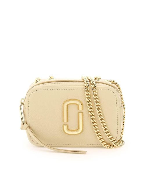 Marc Jacobs Natural The Snapshot Small Camera Bag With Chain
