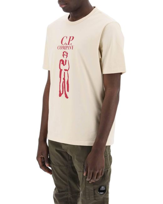 C P Company Pink Printed British Sailor T-Shirt for men