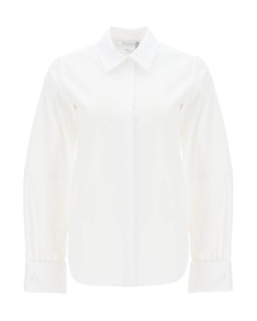 Max Mara White 'pagina' Cotton Twill Shirt
