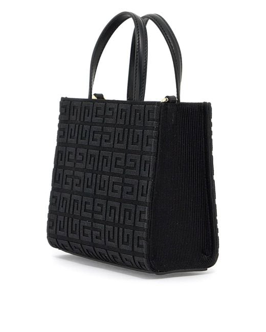 Givenchy Black Mini G Tote Bag With Embroid