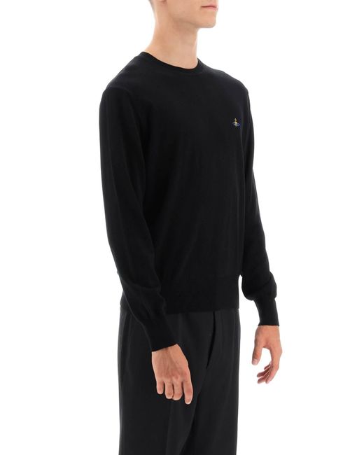 Pullover In Cotone Organico E Cashmere di Vivienne Westwood in Black da Uomo