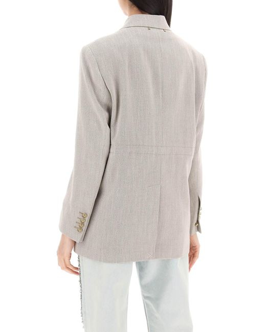 Golden Goose Deluxe Brand Gray Double Breasted Blazer