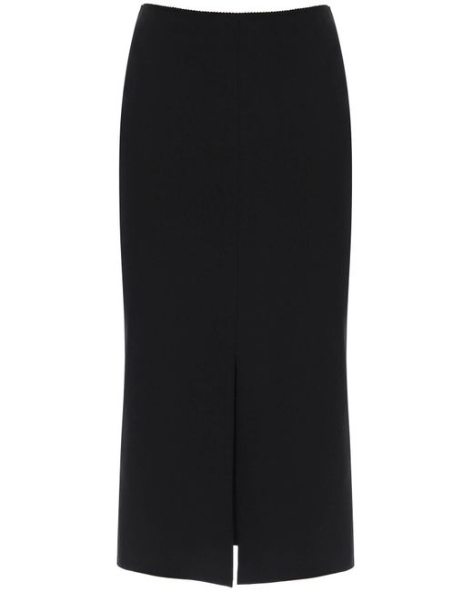 Dolce & Gabbana Black Milano-stitch Pencil Skirt