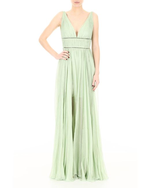 sage silk dress