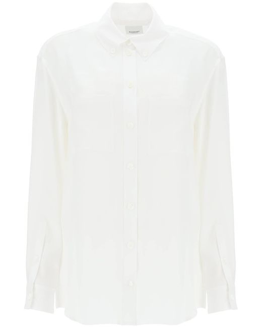 Burberry White Ivanna Shirt With Ekd Pattern