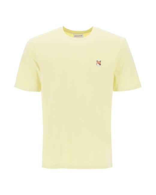 Maison Kitsuné Yellow Maison Kitsune Fox Head T-Shirt for men