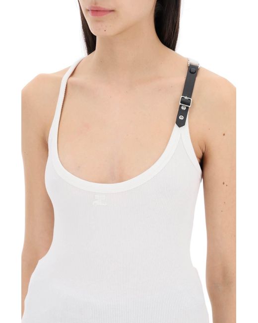 Courreges White Courreges "top Holistic With Buckle Detail