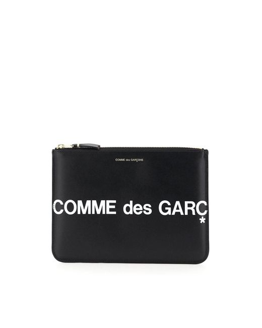 Comme des Garçons Black Comme Des Garcons Wallet Leather Pouch With Logo for men