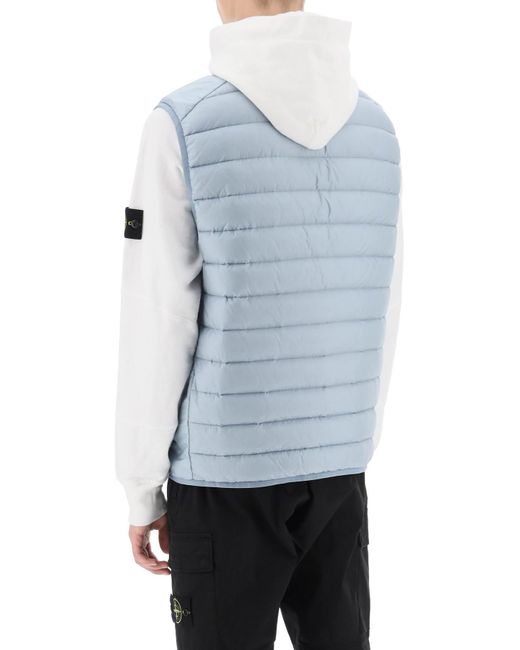 Stone Island Blue Lightweight Puffer Vest for men