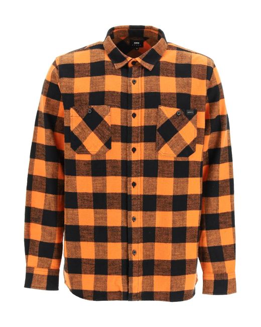 flannel orange and black