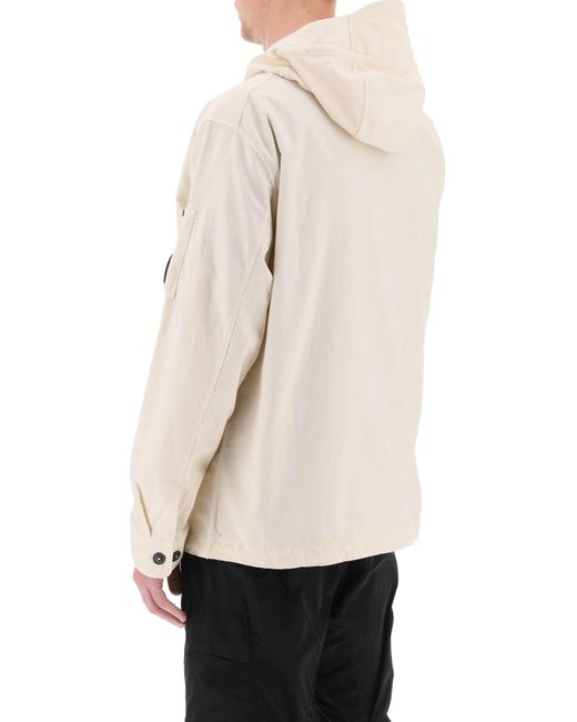 C P Company Natural Light Cotton Hooded Jacket for men