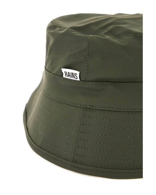 Rains Green Waterproof Bucket Hat for men