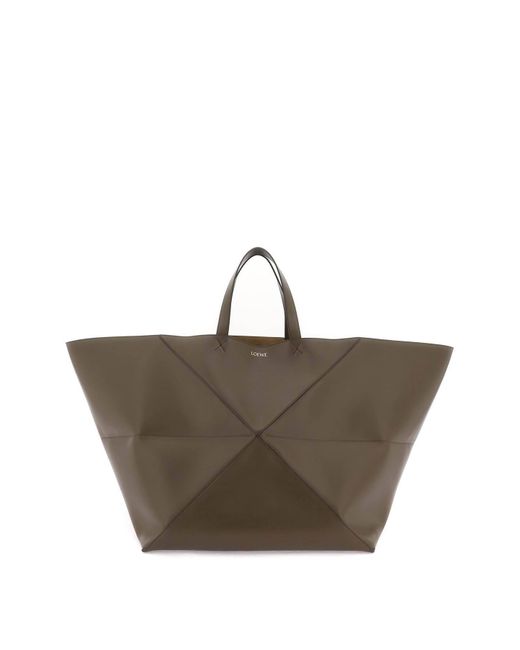 Loewe Brown 'puzzle Fold' Xxl Tote Bag for men