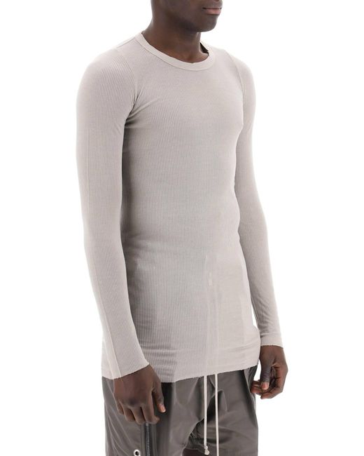 Rick Owens Gray Long Sleeved T Shirt for men