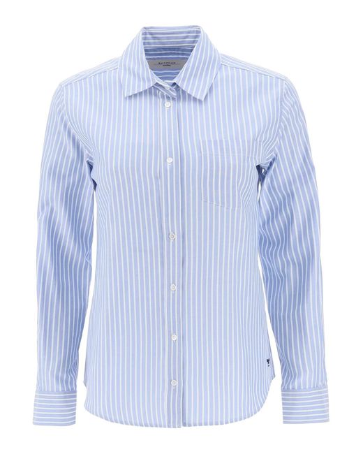 Weekend by Maxmara Blue 'mino' Striped Oxford Shirt