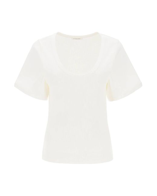 T-Shirt A Costine Lunai di By Malene Birger in White