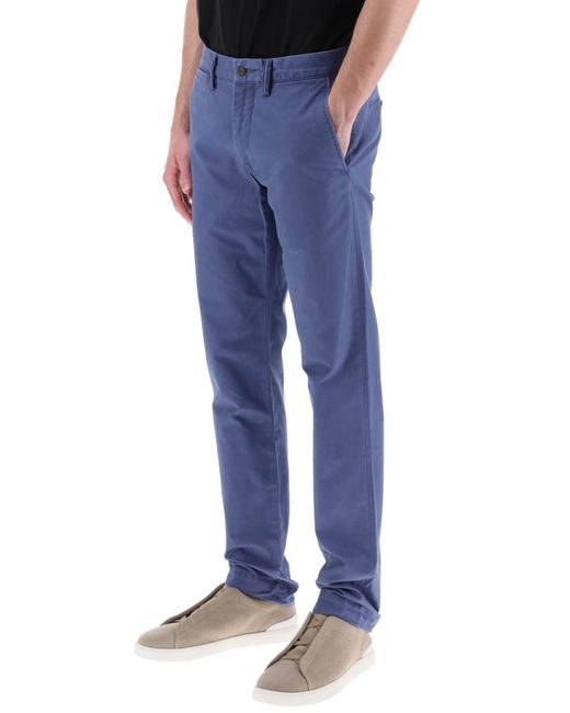 Polo Ralph Lauren Blue Chino Pants In Cotton for men