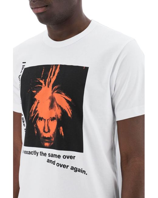 Comme des Garçons White Comme Des Garcons Shirt "Andy Warhol Printed T-Shirt for men