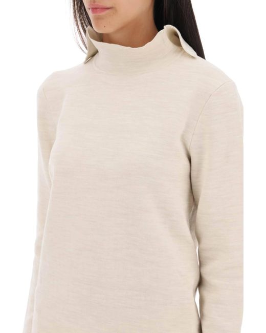 Fendi White Wool Turtleneck Sweater