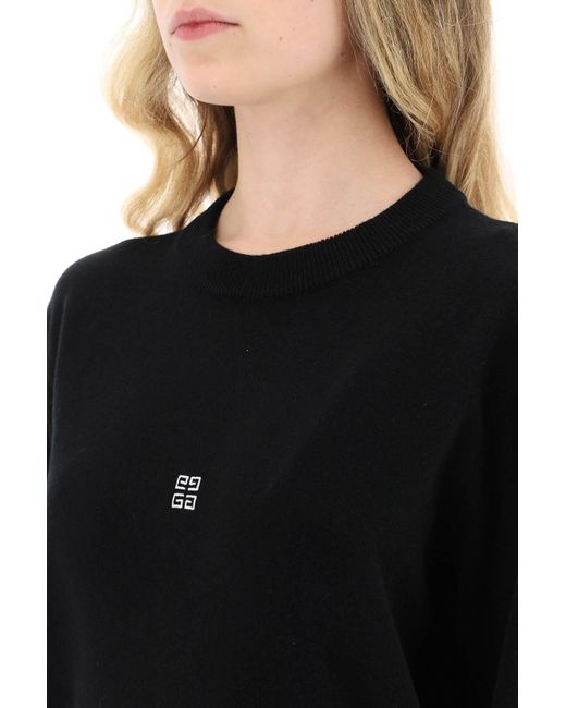 Givenchy Black 4G Wool And Cashmere Sweater With Back Logo