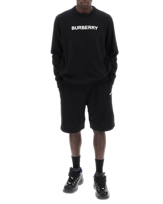 Burberry Black Sweatshorts With Puff Logo for men