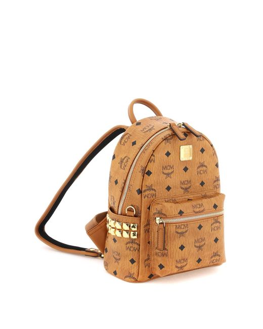 MCM Orange Stark Mini Backpack for men