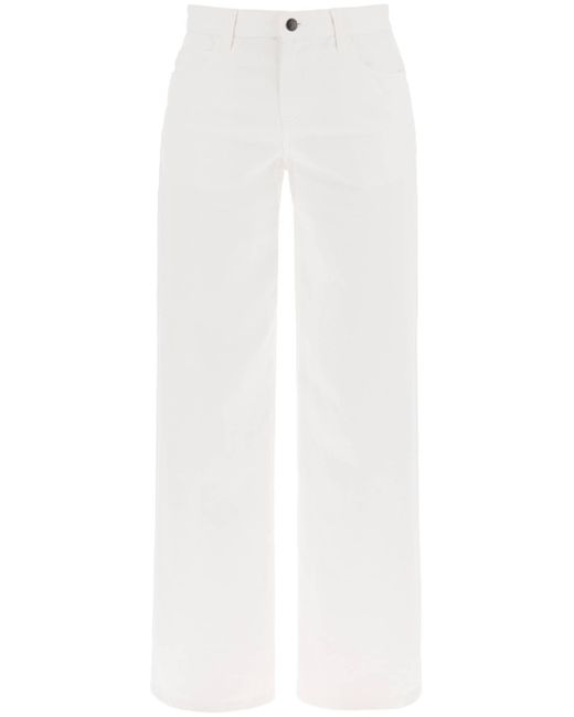 The Row White Wide-Legged Eglitta Jeans With