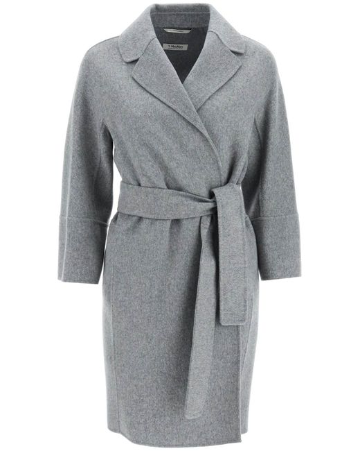 Max Mara 'arona' Wool Coat in Gray | Lyst