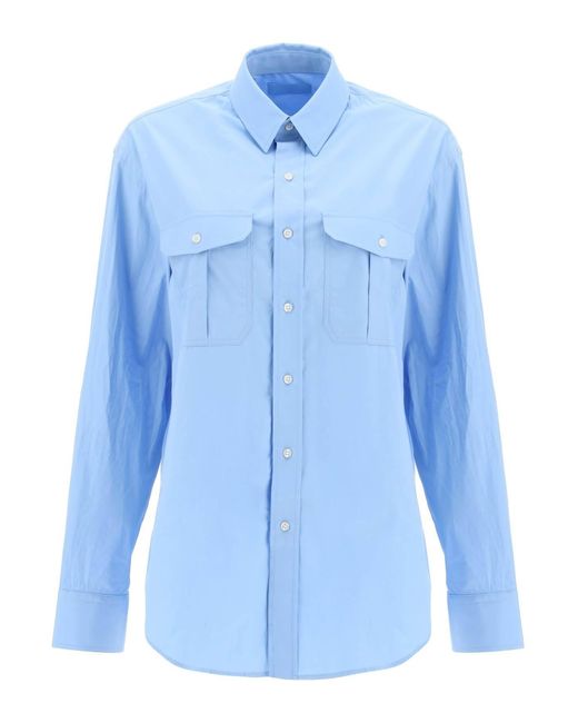 Wardrobe NYC Blue Oversized Shirt