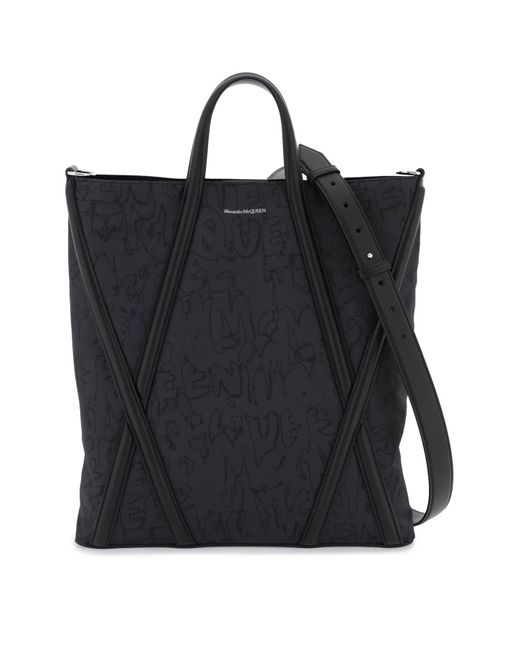 Alexander McQueen Black Harness Tote Bag for men