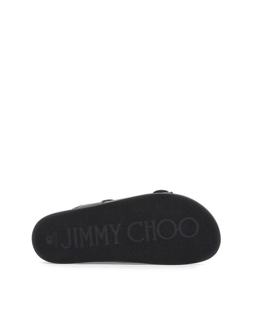 Jimmy Choo Black Fayce Slides