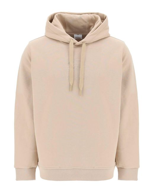 Burberry Natural Tidan Hoodie With Embroidered Ekd for men
