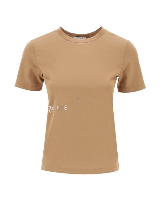 Max Mara Natural Orlanda T-Shirt With Lamin