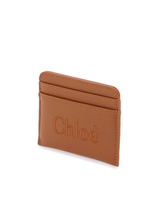 Chloé Brown Chloe' Sense Card Holder