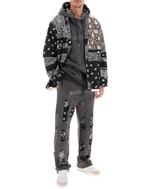 Children of the discordance Gray Concho Patchwork Overshirt for men