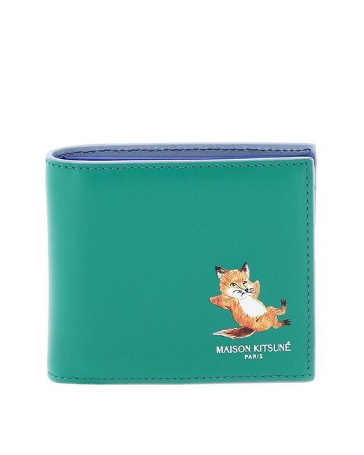 Maison Kitsune Chillax Fox Square Zipped Wallet