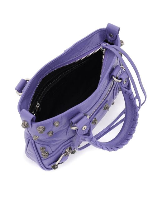 Balenciaga Purple Small Neo Cagole Tote Bag