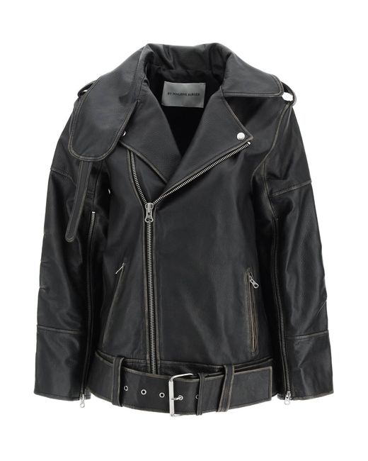 Di Malene Birger Beatrisse Leather Jacket di By Malene Birger in Black