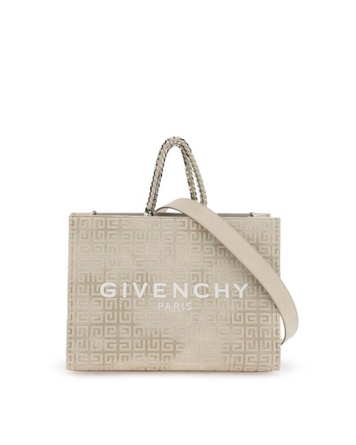 Givenchy Natural Canvas 4g Medium Tote Bag