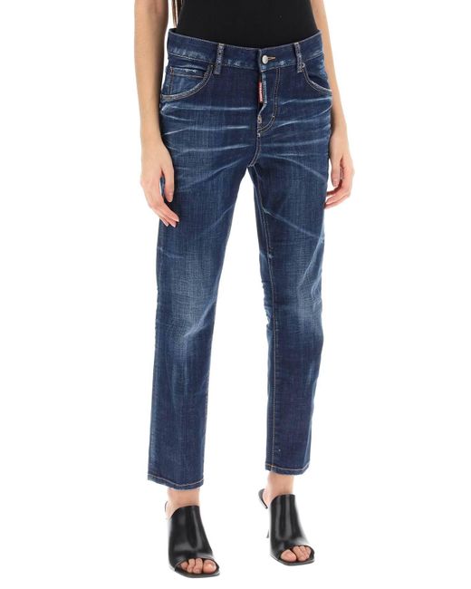 DSquared² Blue Dark Clean Wash Cool Girl Jeans