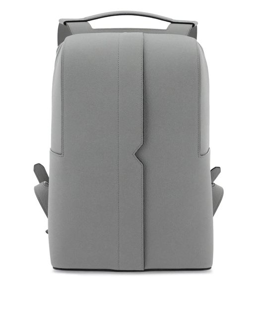 Valextra Gray V-Line Backpack for men