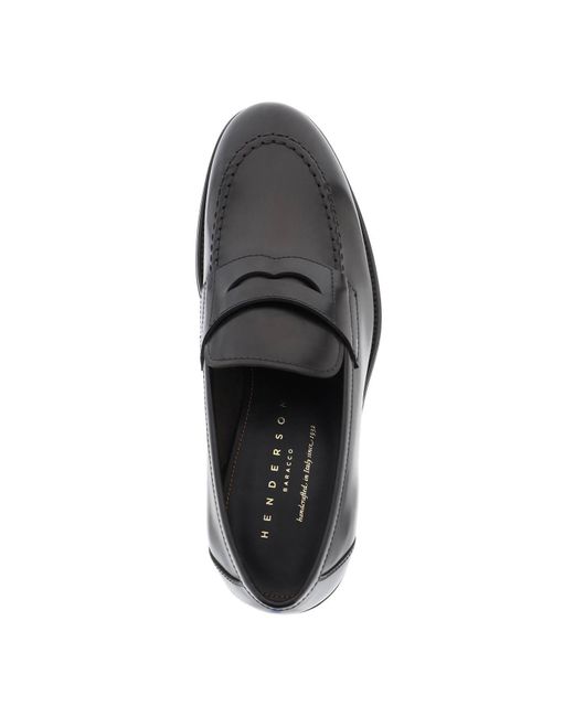 Henderson Black Mocassins With Strap for men