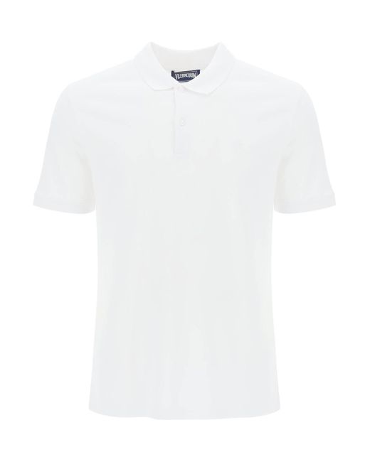 Vilebrequin White Regular Fit Cotton Polo Shirt for men