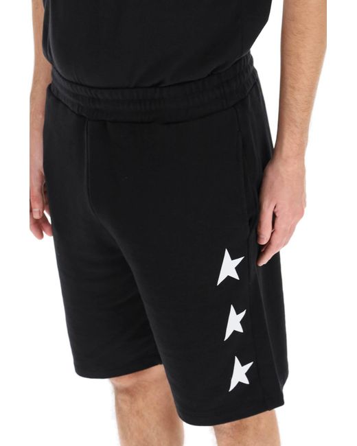 Golden Goose Deluxe Brand Black Diego Star Short Sweatpants for men