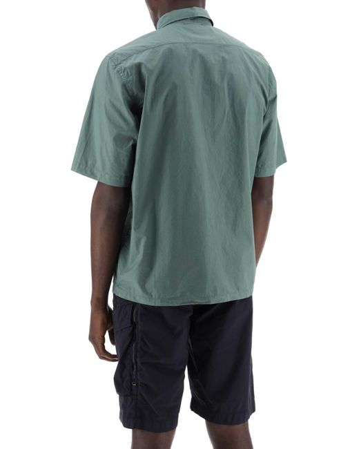 Camicia Maniche Corte di C P Company in Green da Uomo