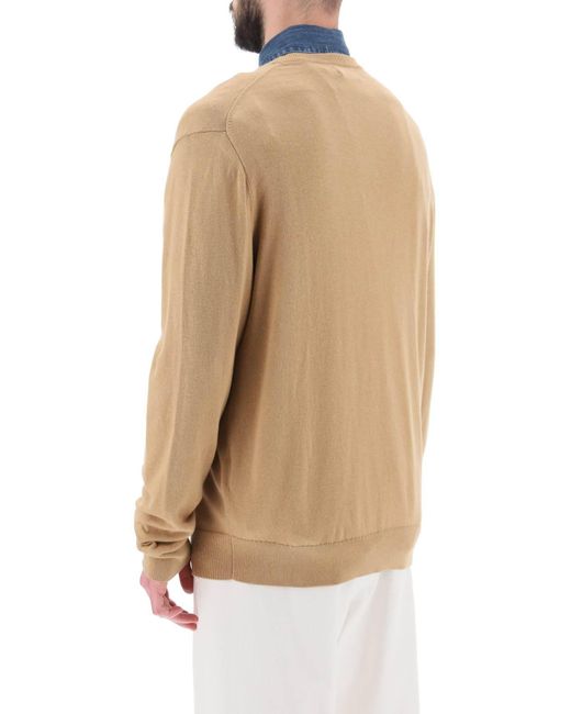 Pullover In Cotone E Cashmere di Polo Ralph Lauren in Natural da Uomo
