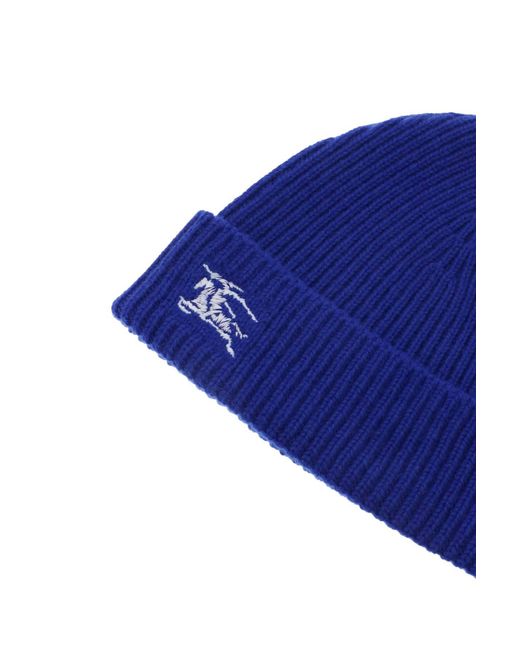 Burberry Blue Ekd Beanie Hat for men