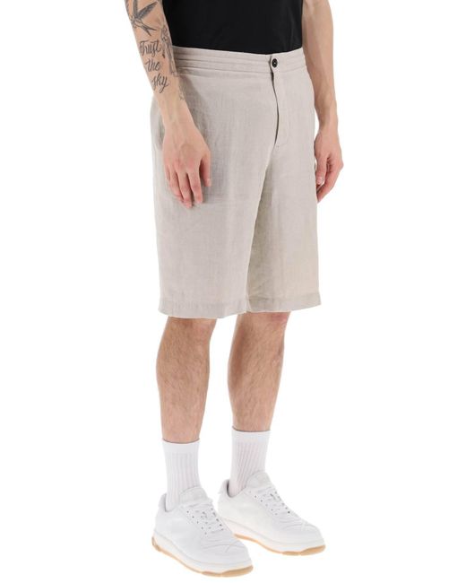 Zegna Natural Linen Shorts for men