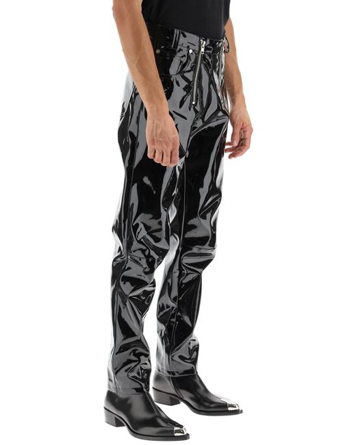 GmbH Vinyl Cargo Pants With Double Zip in Black for Men Lyst