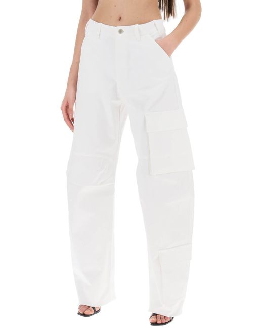 Pantaloni Cargo Rose di DARKPARK in White